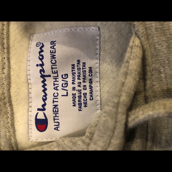 Champion Men's 3D Floss Weave Grey Hoodie - Picture 6 of 6